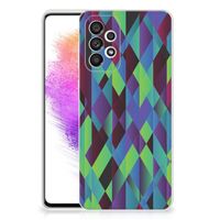 Samsung Galaxy A73 5G TPU Hoesje Abstract Green Blue