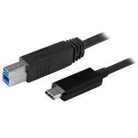 StarTech.com USB31CB1M USB-kabel 1 m USB 3.2 Gen 2 (3.1 Gen 2) USB C USB B Zwart - thumbnail