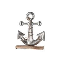 Scheep/schip anker beeld - 24 x 33 cm - maritieme decoraties - aluminium