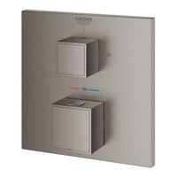 Grohe Grohtherm Cube Mengkraan inbouw - 2 knoppen - bad/douche - brushed hard graphite 24155AL0 - thumbnail