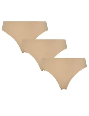 3-pack naadloze dames string - invisible seamless strings