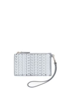 Marc Jacobs portefeuille The Top Zip Wristlet - Argent