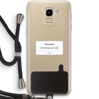 Reminder: Samsung Galaxy J6 (2018) Transparant Hoesje met koord