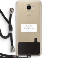 Reminder: Samsung Galaxy J6 (2018) Transparant Hoesje met koord