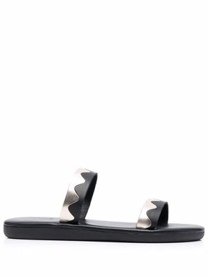 Ancient Greek Sandals sandales Paralia en cuir - Noir