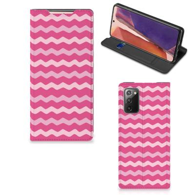 Samsung Galaxy Note20 | Hoesje met Magneet | Waves Pink