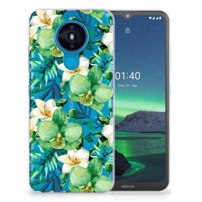 Nokia 1.4 | TPU Case | Orchidee Groen Nokia 1.4 | TPU Case | Orchidee Groen