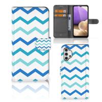 Samsung Galaxy A32 4G | Telefoon Hoesje | Zigzag Blauw