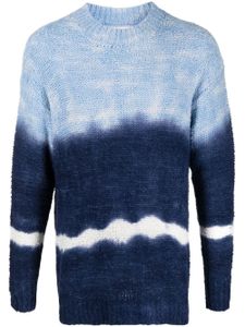 MARANT pull en maille torsadée à motif tie-dye - Bleu