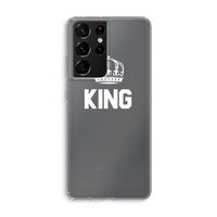 King zwart: Samsung Galaxy S21 Ultra Transparant Hoesje