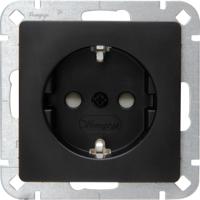 Kopp HK05 mat zwart inbouw stopcontact RA + kinderbeveiliging - 4621700