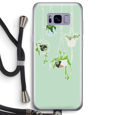 Hang In There: Samsung Galaxy S8 Plus Transparant Hoesje met koord