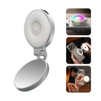 Telesin RGB Magnetische Selfie Ringlamp - Zilver