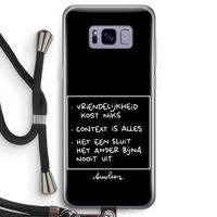 Mijn Motto's: Samsung Galaxy S8 Transparant Hoesje met koord