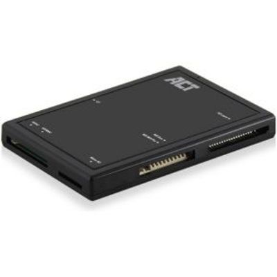 ACT USB 3.2 cardreader, SD/microSD/SDHC, zwart