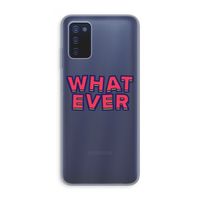Whatever: Samsung Galaxy A03s Transparant Hoesje