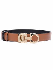 Ferragamo ceinture réversible à boucle Gancini - Marron