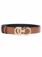 Ferragamo ceinture réversible à boucle Gancini - Marron