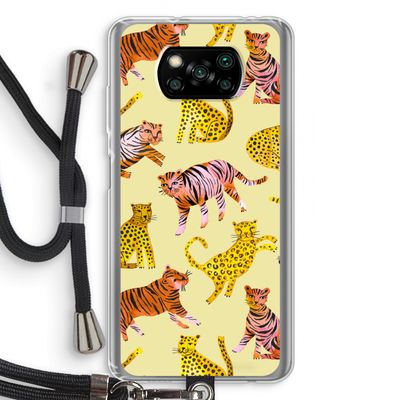 Cute Tigers and Leopards: Xiaomi Poco X3 Pro Transparant Hoesje met koord