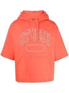 Stüssy hoodie manches-courtes à logo imprimé - Orange