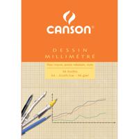 Millimeterpapier canson bruingeel bedrukt a4 wit | 10 stuks