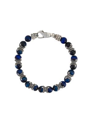 Emanuele Bicocchi bracelet orné de perles en pierre - Bleu