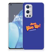 OnePlus 9 Pro Siliconen hoesje met naam Never Give Up - thumbnail