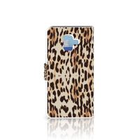 Samsung Galaxy A6 2018 Telefoonhoesje met Pasjes Leopard - thumbnail