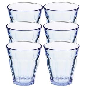 Duralex Drinkglazen Prisme - 12x stuks - blauw - 275 cm - drinkglas - Koffie/thee/water glazen