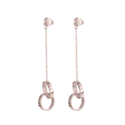 Kalli Hang Oorbellen Rondje en 2 Ringen Rosé