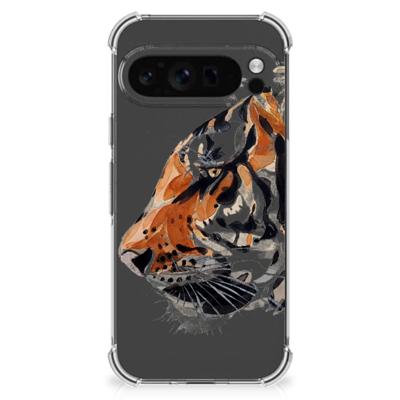 Back Cover Google Pixel 9 Pro XL Watercolor Tiger Back Cover Google Pixel 9 Pro XL Watercolor Tiger