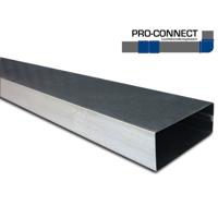 Rechthoekig Kanaal 220 X 55mm - Staal - L=1000mm [pro-c]