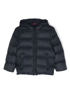 Fay Kids manteau matelassé à patch logo - Bleu