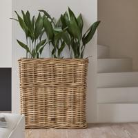 Rivièra Maison Plantenmand Fiuggo Rattan, 90 x 90cm - Bruin - thumbnail