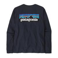 Patagonia Long-Sleeved P-6 Logo Responsibili-Tee Shirt Heren New Navy M