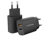 Mobilize Bulk Mobilize Wall Charger USB-C + USB 25W with PD/PPS Black (BULK)