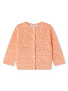 Bonpoint cardigan Clayel en maille ajourée - Orange