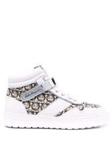 Ferragamo baskets montantes Noè - Blanc