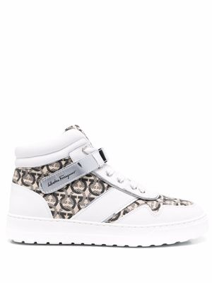 Ferragamo baskets montantes Noè - Blanc