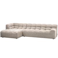 WOOOD Loungebank 'Allure' Links, Geweven stof, kleur Naturel Melange