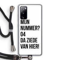 Da ziede van hier: Samsung Galaxy S20 FE / S20 FE 5G Transparant Hoesje met koord
