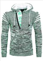 Rusty Neal - heren trui groen - neon - hoodie - 13343 - thumbnail