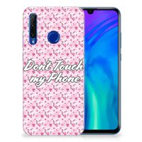 Honor 20 Lite Silicone-hoesje Flowers Pink DTMP - thumbnail