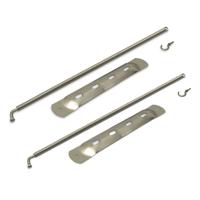 Spiraaltrekveer - 2x - 1 x 32 cm - staal - deursluiter / deursluiters