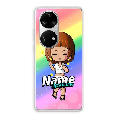 Chibi Maker vrouw: Huawei P50 Pro Transparant Hoesje