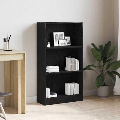 Boekenkast Zwart Eiken 60x24x109 cm Engineered Wood
