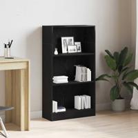 Boekenkast Zwart Eiken 60x24x109 cm Engineered Wood