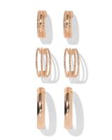 HEMA Oorringen 18mm goud - 3 stuks (Gold)