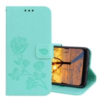 Rose reliëf horizontale Flip PU lederen draagtas voor Xiaomi Pocophone F1 met houder & kaartsleuven & portemonnee (groen)