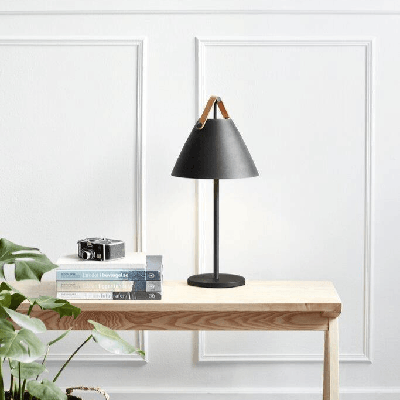 Tafellamp &apos;Strap&apos; zwart E27 fitting modern 55cm DFTP